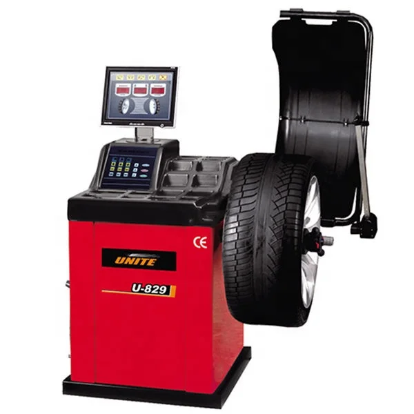 U-829 Automatic Calibration Computerised Wheel Balancer High Precise Wheel Alignment Balancing Machine