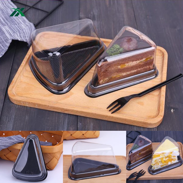 
Cake Boxes Wholesale Disposable Plastic Cupcake Bakery Containers Dessert Boxes Slice Sweet Clear Cakes And Pastries Package 