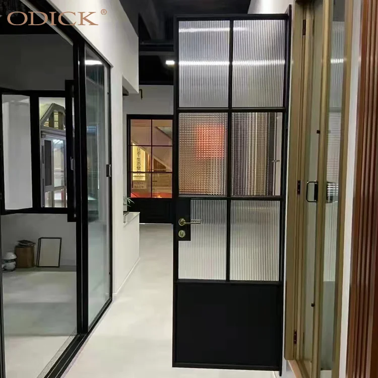 Modern Simple Design Soundproof Hotel Grill Design Interior Single Double Doors For House Room