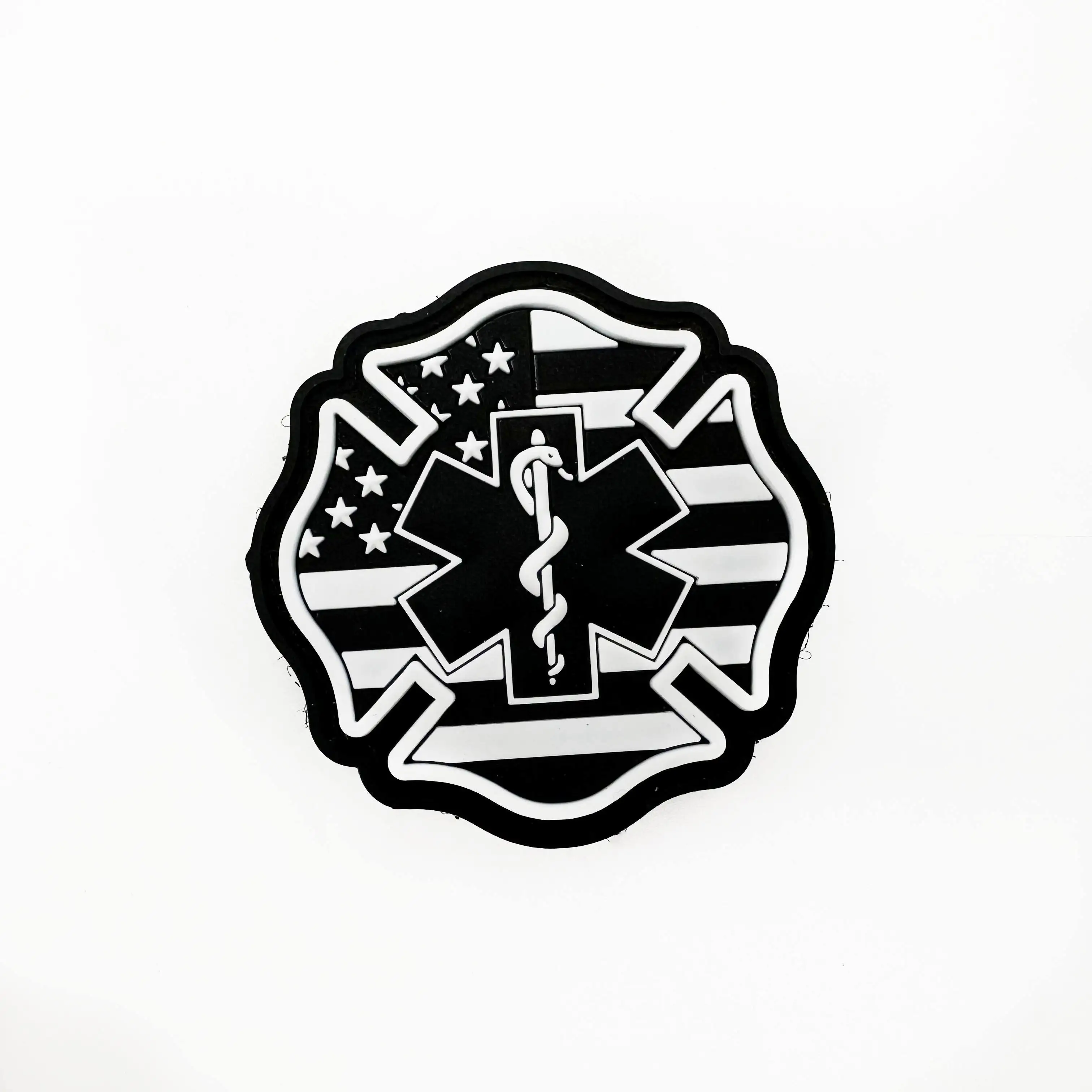 PVC Patches Ironing on Garment 3D  Embossed Logo Hat Label Patch Custom Flag Hook and Loop Patches for Clothing