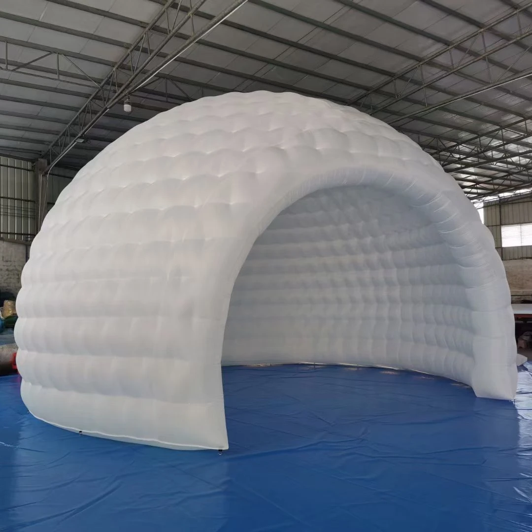 Hot sale oxford cloth White Inflatable Dome Tent With Led Light inflatable Igloo Camping Tent For Advertising Wedding