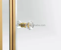 Other Wood Furniture Luxury TV Stand Cabinet Mirror Modern Style Golden Frame TV Console Stand For Living Room