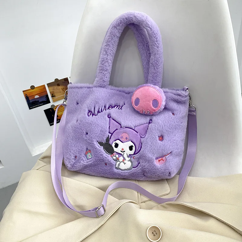 Горячая распродажа Новый стиль мультяшная мелодия Kuromi Cinnamoroll прозрачная сумка Sanrio набивная плюшевая для подарка