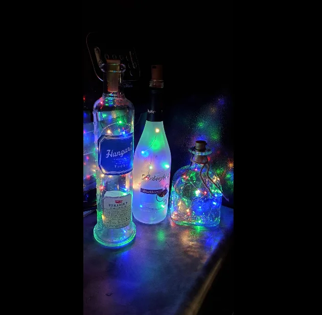 Светодиодные пробковые лампы для винных бутылок миниатюрная сказочная гирлянда с медным проводом Звездные огни на батарейках творчества фестиваля