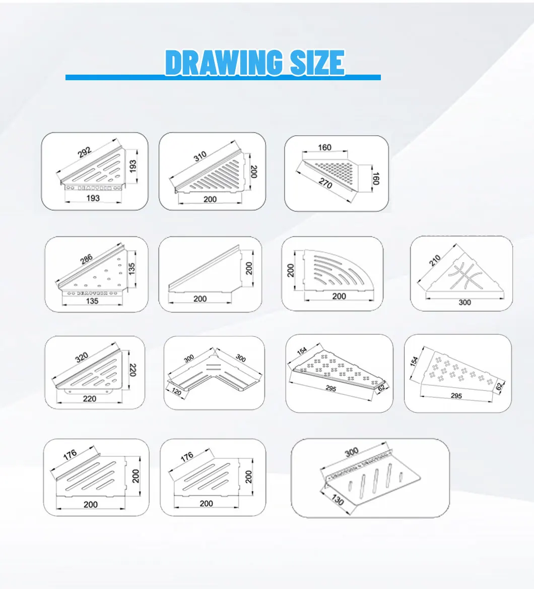 New Design Brushed Shower Shelf Bathroom Accessories Wall Stainless Steel Bathroom Shelf For Washroom