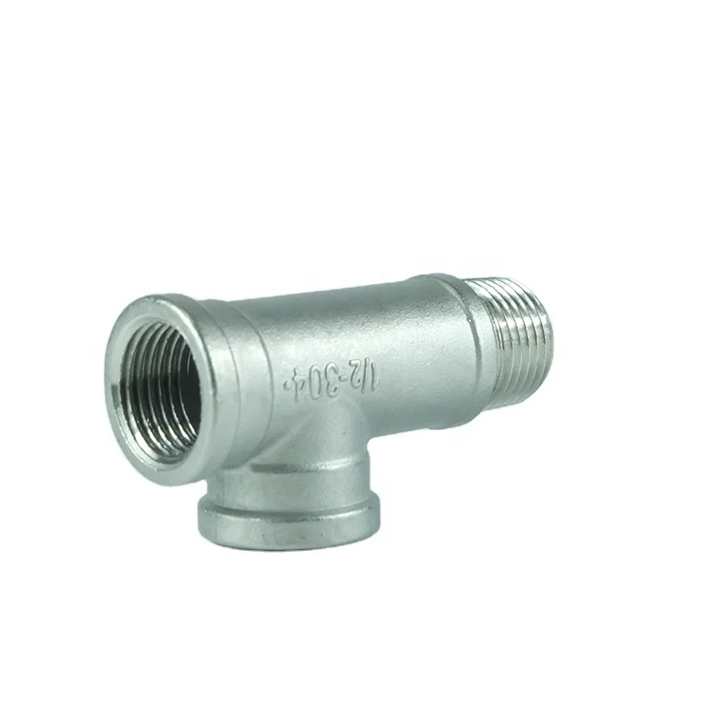DKV ss304 ss316 Female x Male x Male pipe fitting tees Stainless steel 304/316 Pipe Fitting Connector FMF threaded reducing Tee
