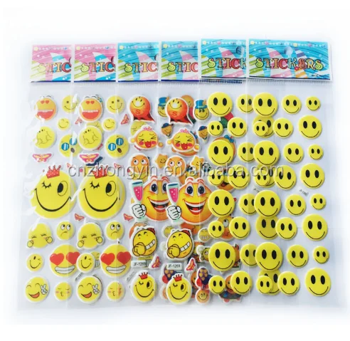 Custom Kawaii Puffy Stickers Sheet Cute EVA Foam 3D Puffy Stickers Cartoon Animals Stickers for Kids Children Scrapbooking Gifts