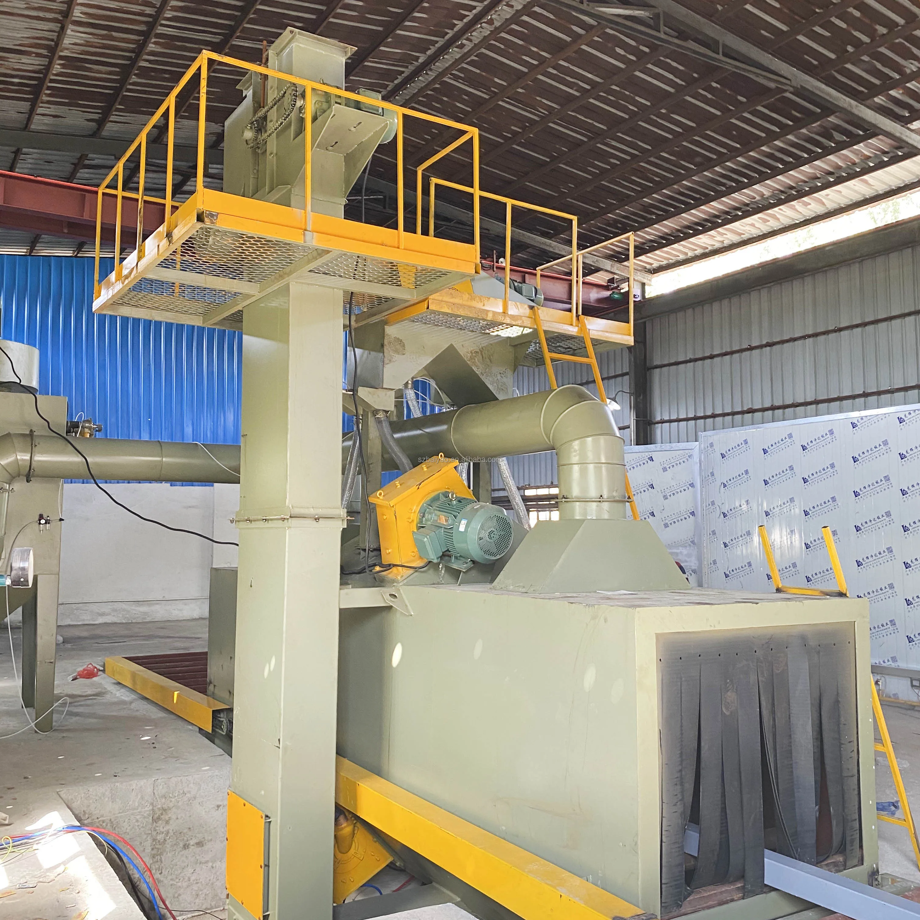 Stainless Steel Shot Blasting Machine Overhead Shot Blasting Machine for  Container Metal Customized Power Surface
