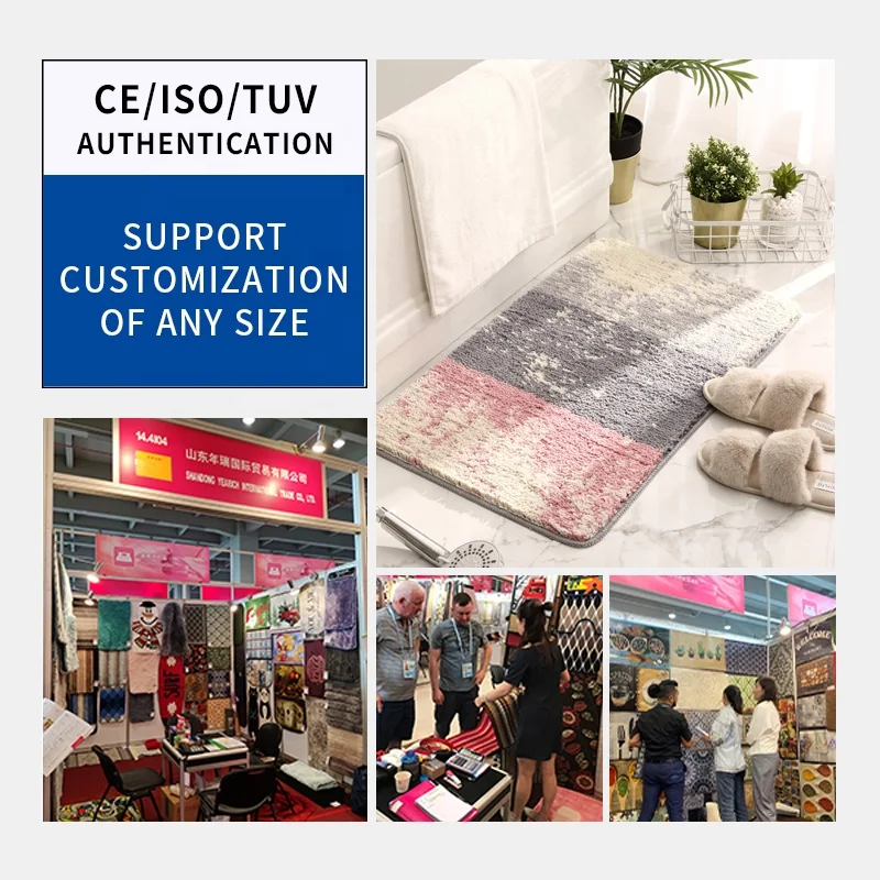 Factory Super Soft Microfiber 3d Printing Pile Waterproof Anti slip Door Mat Bedroom Shaggy rug