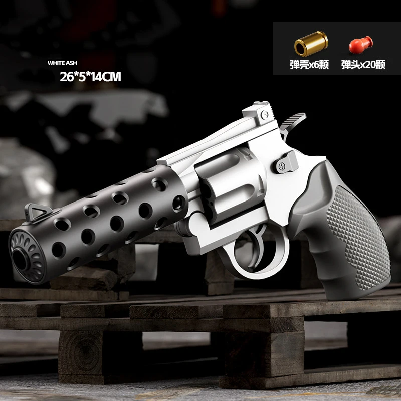 Hot Selling Products Nylon Metal Revolver Launcher Soft Bullet Toy Collocation Ejection Cowboy Gun Kids Gifts