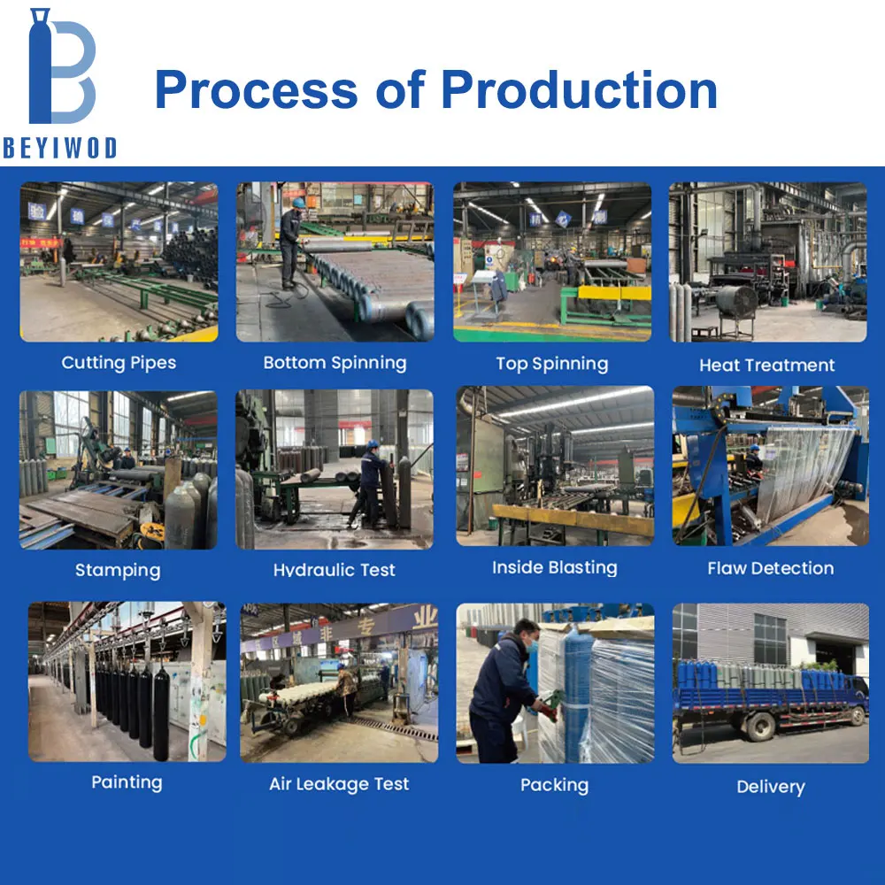 Green Color Small 8 Liters 150 Bar Seamless Steel Oxygen Cylinder for Hospital Home