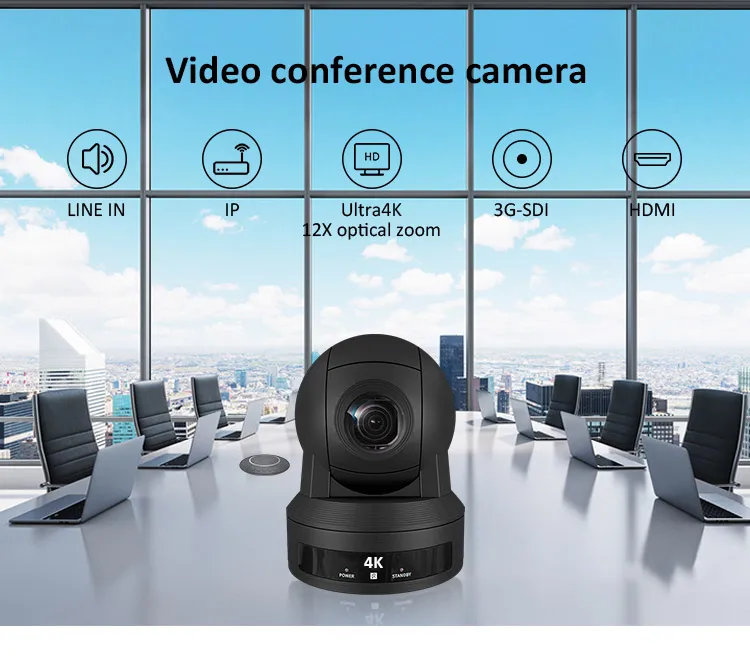 HDMI USB 30 Конференц-камера skype потоковая камера RS232 4k UHD 30FPS ptz 30x для