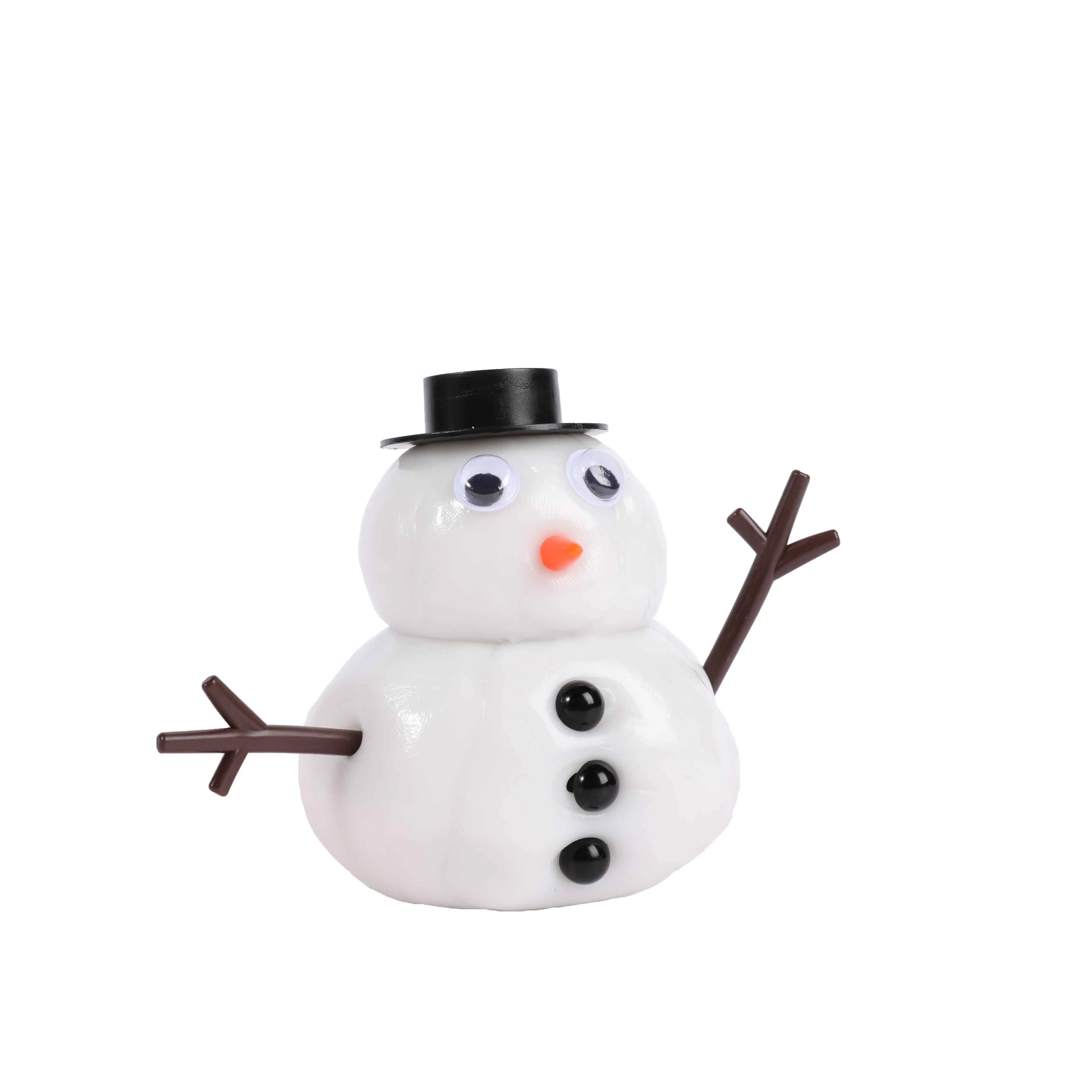 Sparkling Snowman thinking putty Melt Snowman silicon mud Girls Boys Stress Relief Toys Transparent Slime