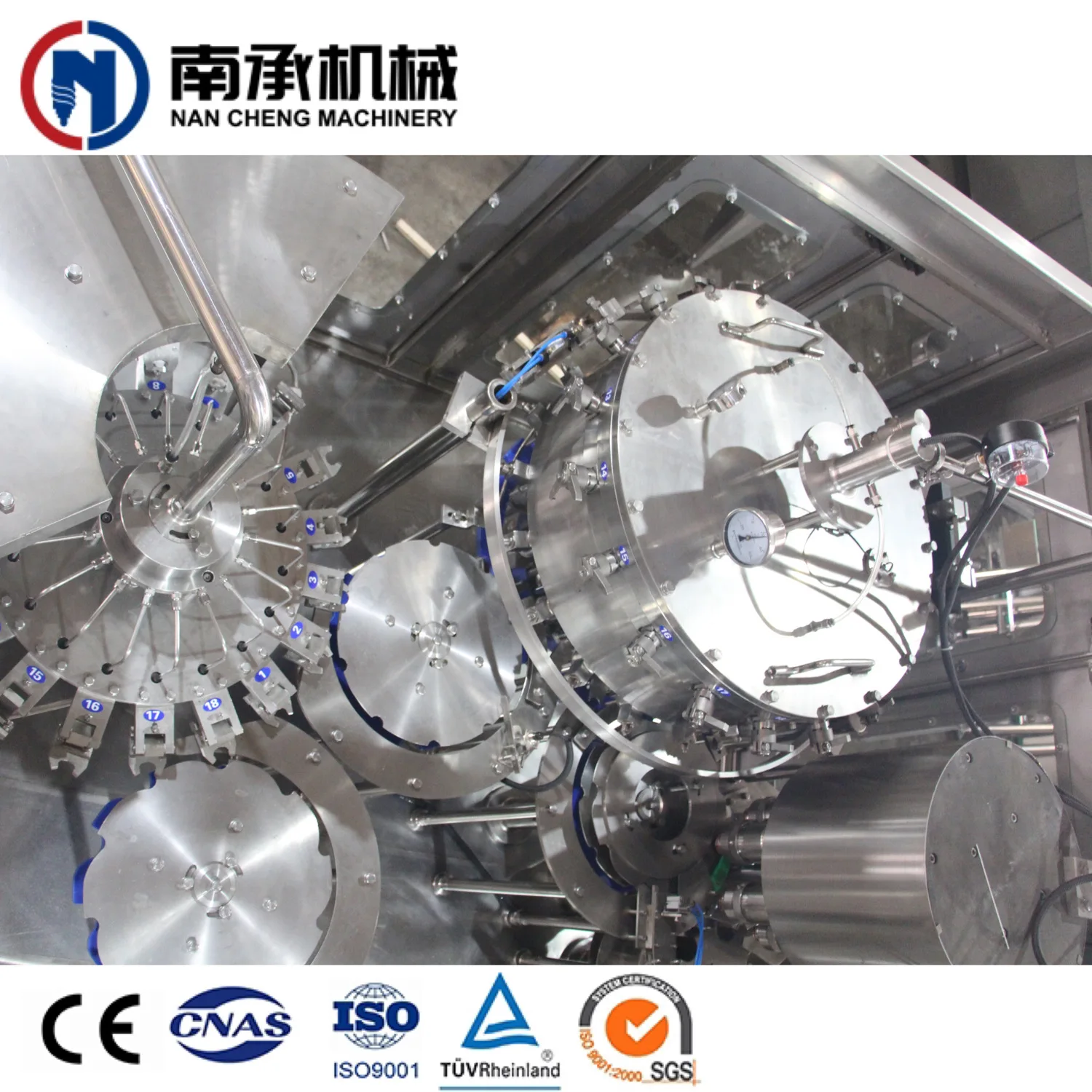 Automatic wishing filling capping carbonated drink 3-in-1 Co2 beverage filling machine