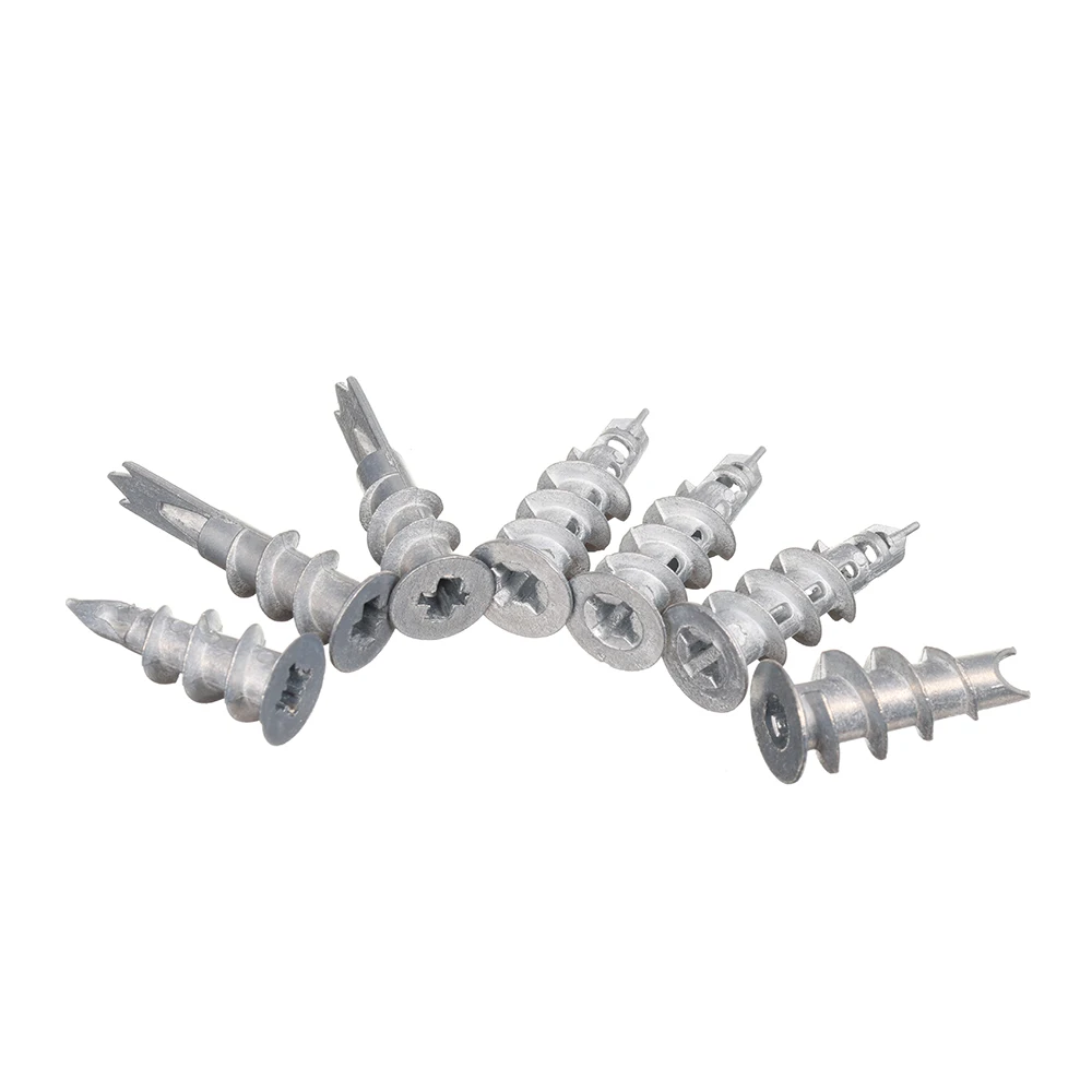 JIS IFI Standard Zinc Flake Coated Zinc Plated Silver Plated Diameter 14mm Zinc Alloy Drywall Anchor Zamak Turbo Anchor