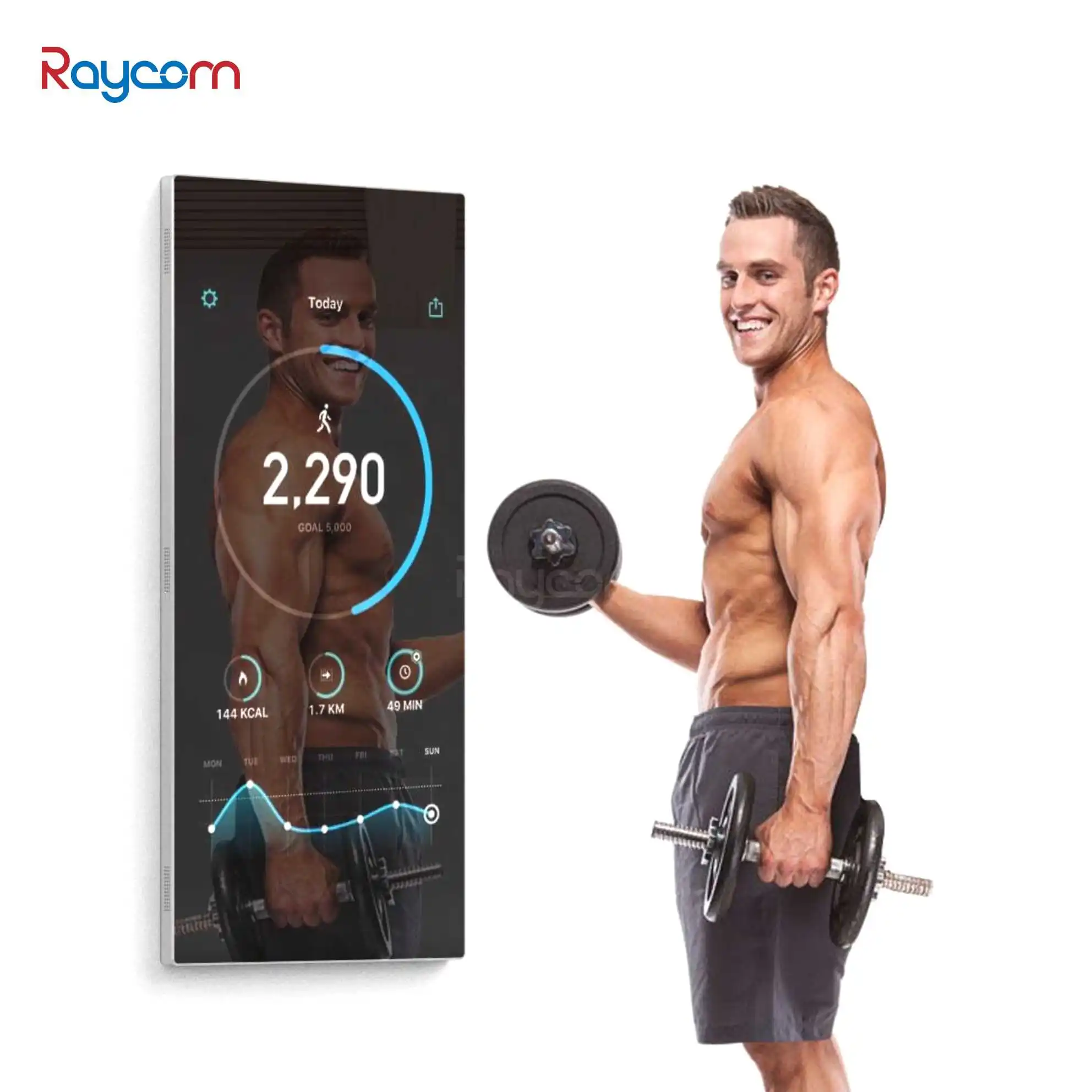 Smart Home Exercise Mirror Android/Window Smart Fitness Mirror AI Artificial Intelligence Smart Gym Yoga Dance Exercise Mirror