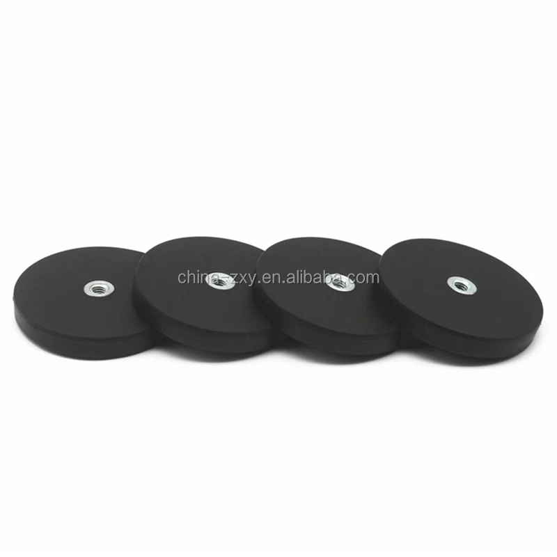LED light holding neodymium magnetic rubber coated magnet dia36mm M4