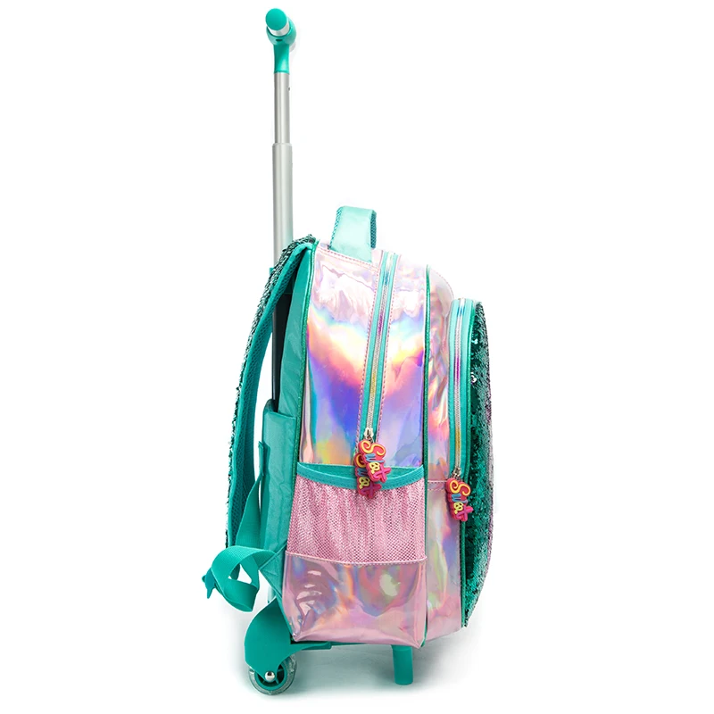 Jasminestar Cute Custom Unicorn Detachable Girl School Trolley Bag Set, Kids Cartoon Backpack With Lunch Box And Pencil Case