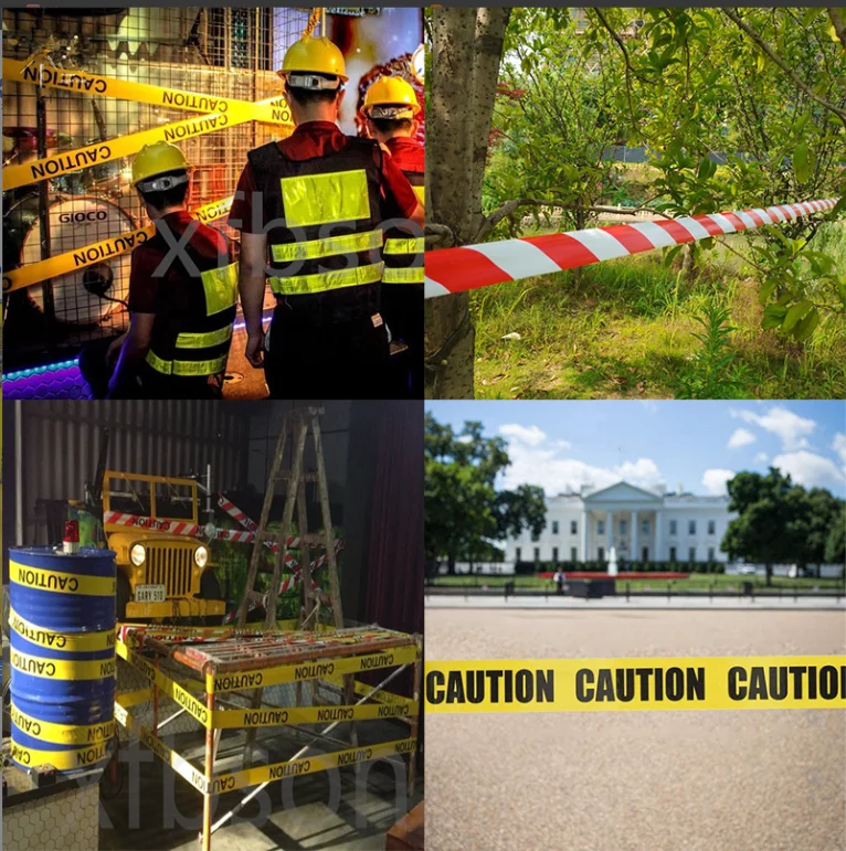 Yellow Barricade PE Long Road Warning Tape for Traffic Blocking,Caution Tape for Crime