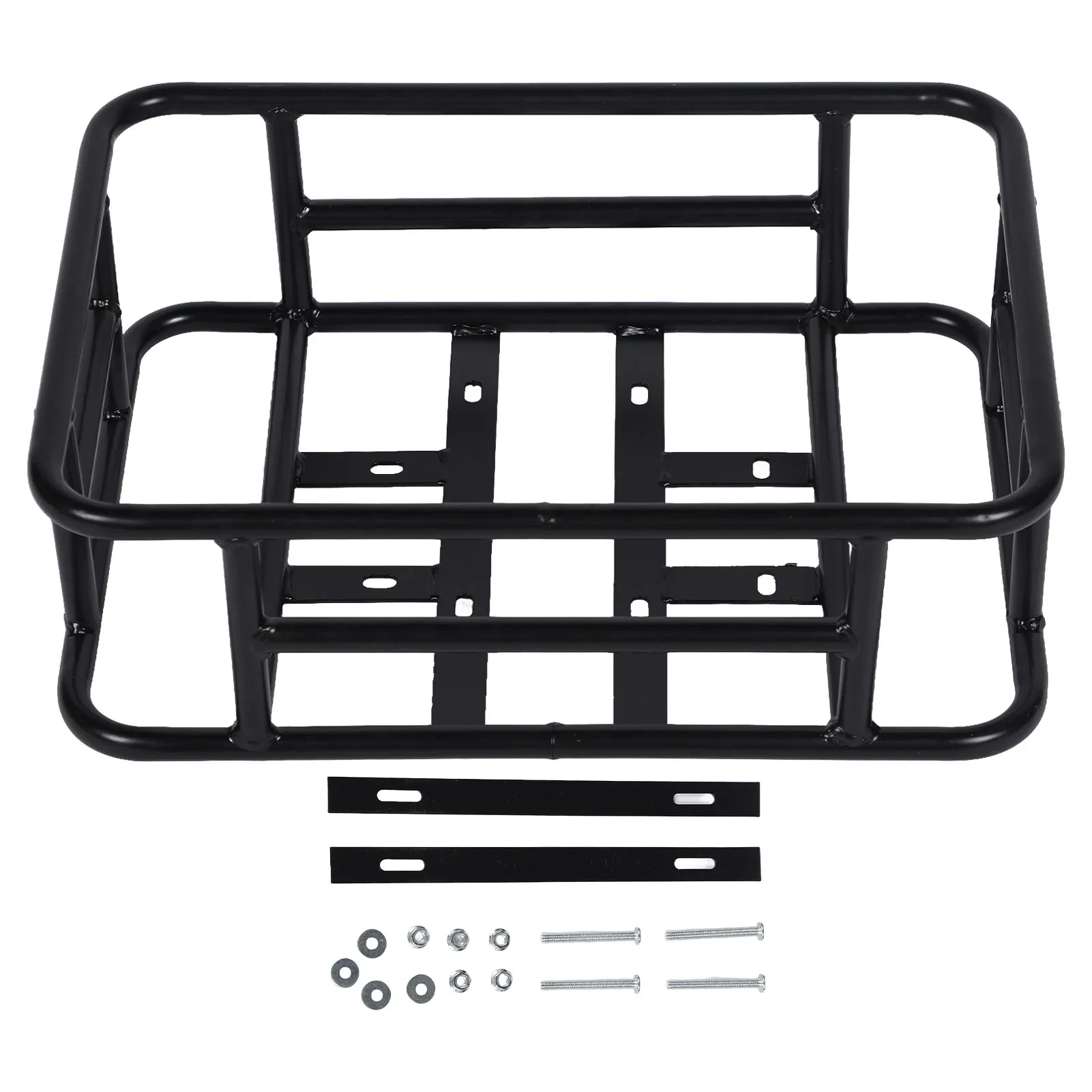 Detachable electric bike & motorcycle rear rack, thick bike rear basket