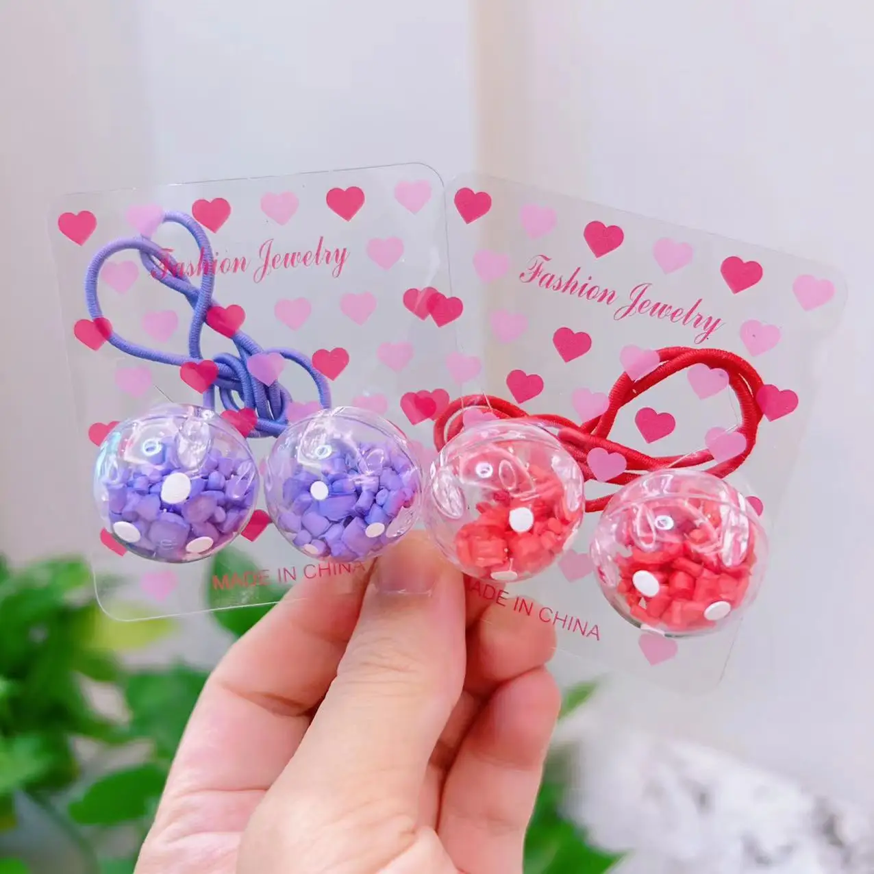 Mylulu Have more designs multicolor ponytail holders rubber elastics hair ties for women kids Kids Hair Beads And Bobbles