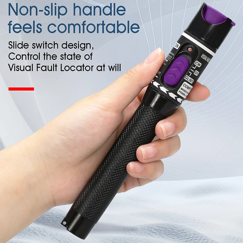 30MW Visual Fault Locator,Fiber Optic Cable Tester 5-30KM Range,Red Laser Light Pen,Type SC/FC/ST