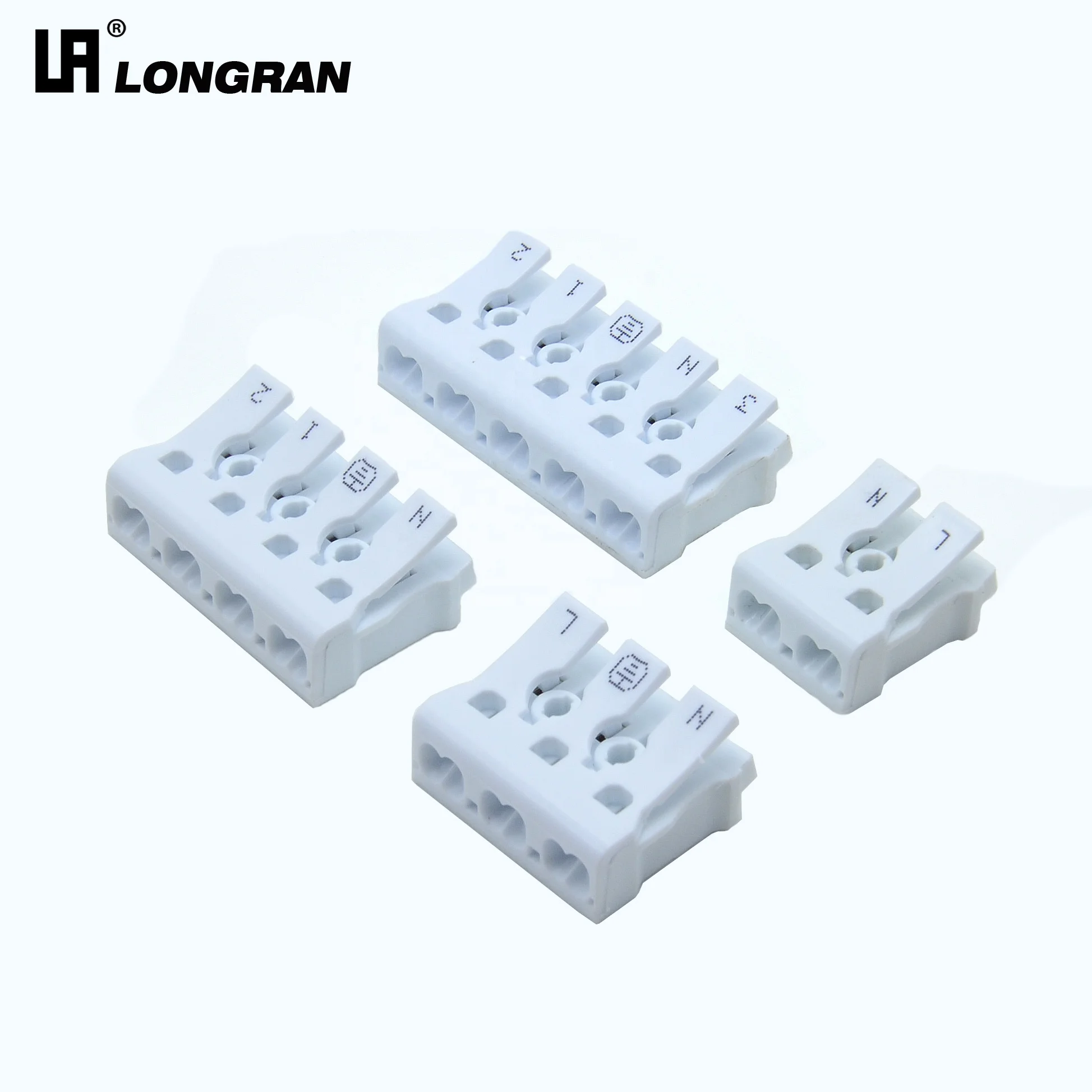 Unthreaded Push-In Insulated Wire Connector 3 Pin Quick Press Terminal Block