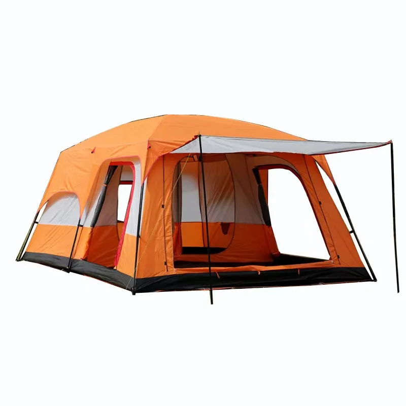 Super size waterproof and insect resistant two-bedroom one-room family holiday beach travel tent 4-6/6-8/8-12 people tent