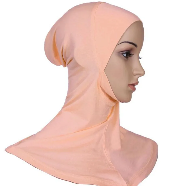 2020 Fashion Style Women Muslim Under Scarf Hijab Cap Solid Color Islamic Neck Cover Head Wear Cap