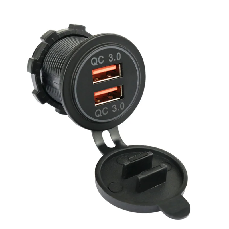 PD Type c and QC3.0 USB C Outlet Waterproof adapter Port Built-in car usb socket charger 12V/24V Car Power for Marine Boat Motor