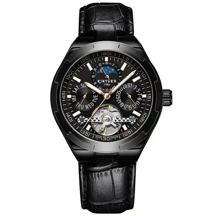 KINYUED J065 Tourbillion Designer High Quality Male Automatic Wrist Watches Mens Watch Top Brand Luxury