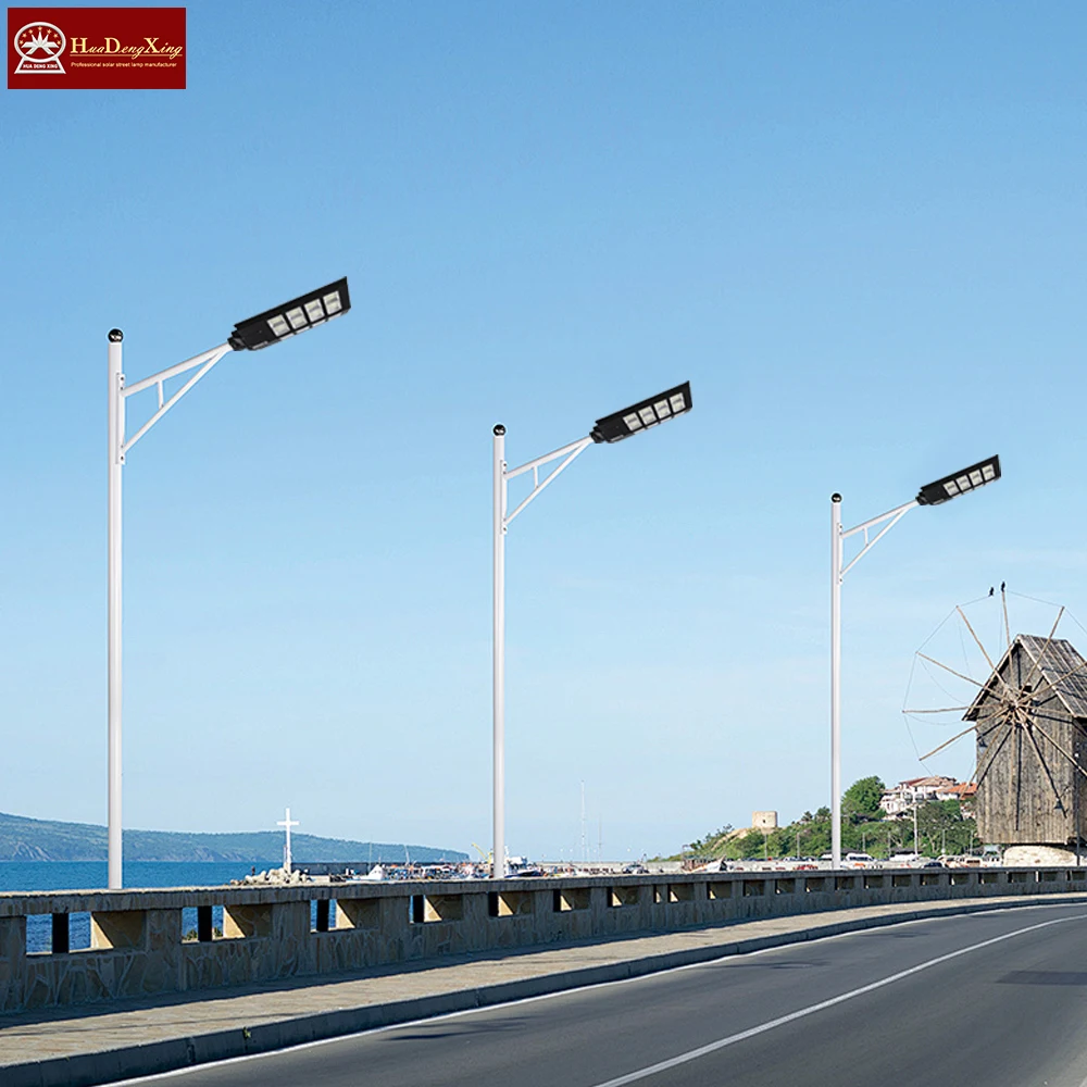 ABS Material IP65 Waterproof 60-300W Solar Street Light Remote Control Polysilicon Solar Panels Country Roads LED Light Source