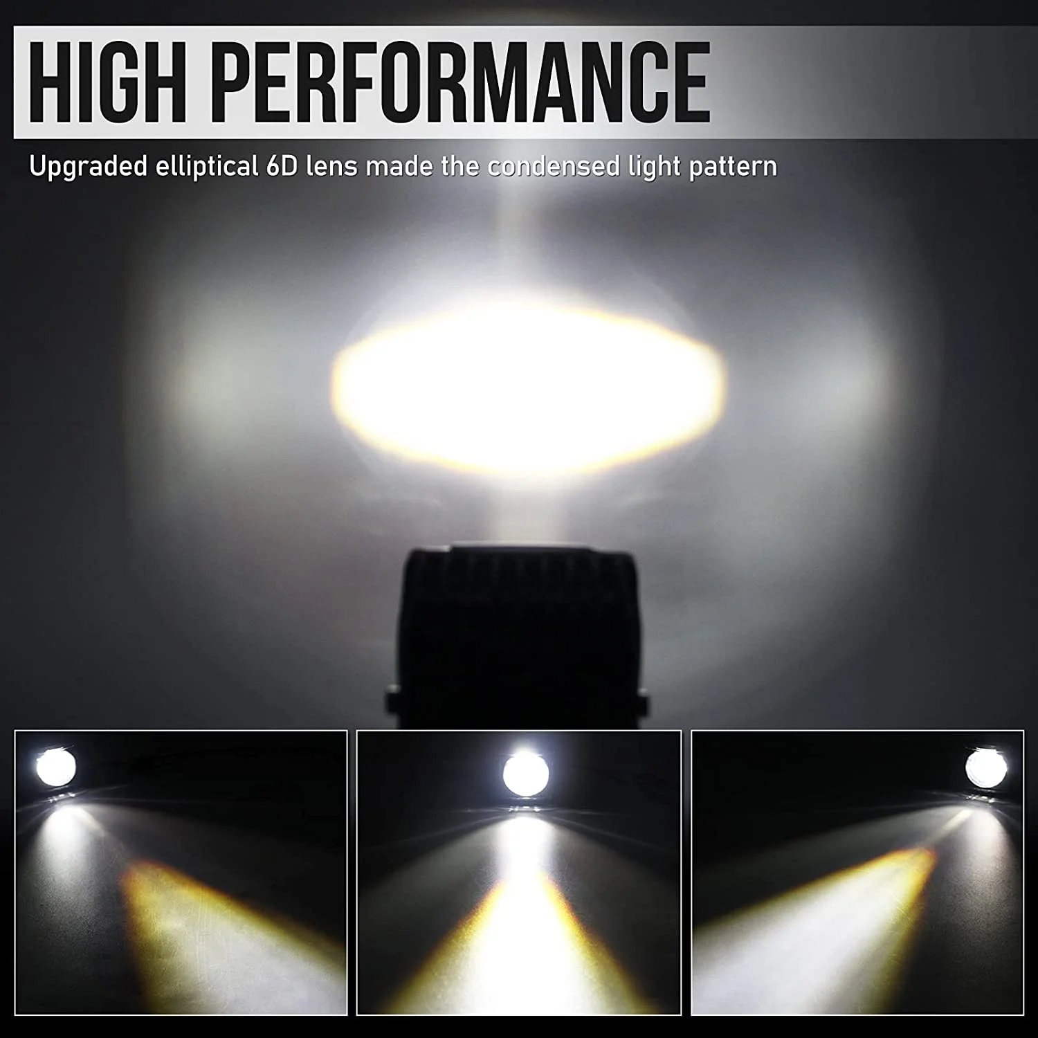 6000k 6D  Elliptical Lens Led Driving lights Factory wholesale 4 Inch 40W 4000LM technical Cooling System Offroad Led Work Light