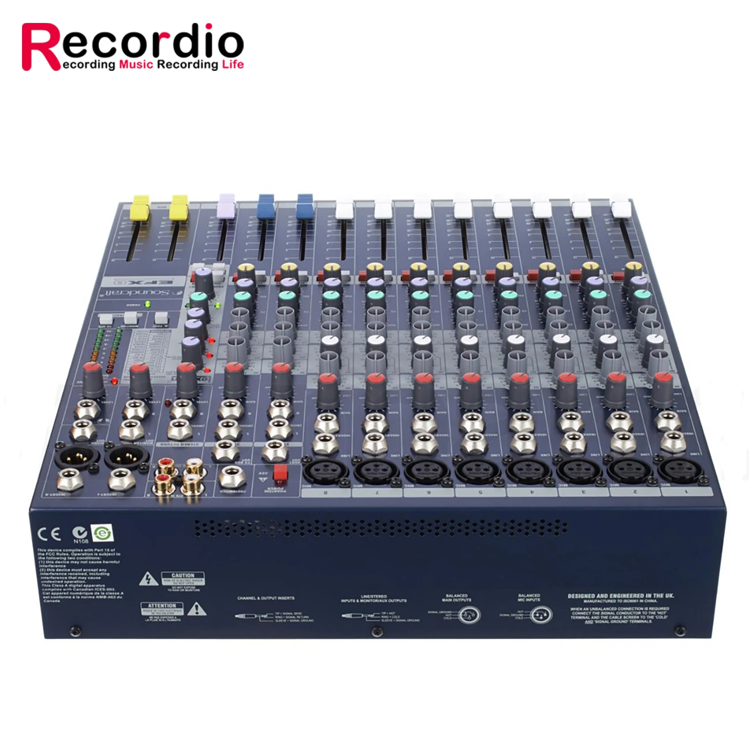 GAX-EFX8 Sound Board Console Desk System Interface 8 Channel 48V Phantom Power Stereo DJ Studio FX 32 Bit DSP Processor Mixer