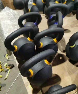 Factory sale Powder Coated Cast Iron kettlebell color rubber kettlebell cement concrete kettlebell