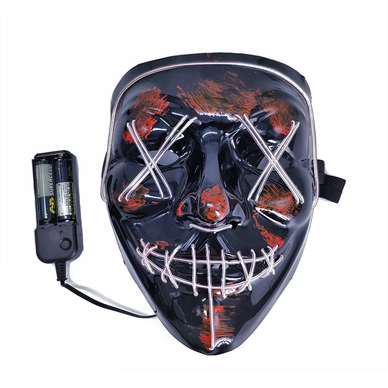 Halloween Masquerade mask Carnival Party Rave Led Light Up Neon El Wire Mask For Festival Parties Costume