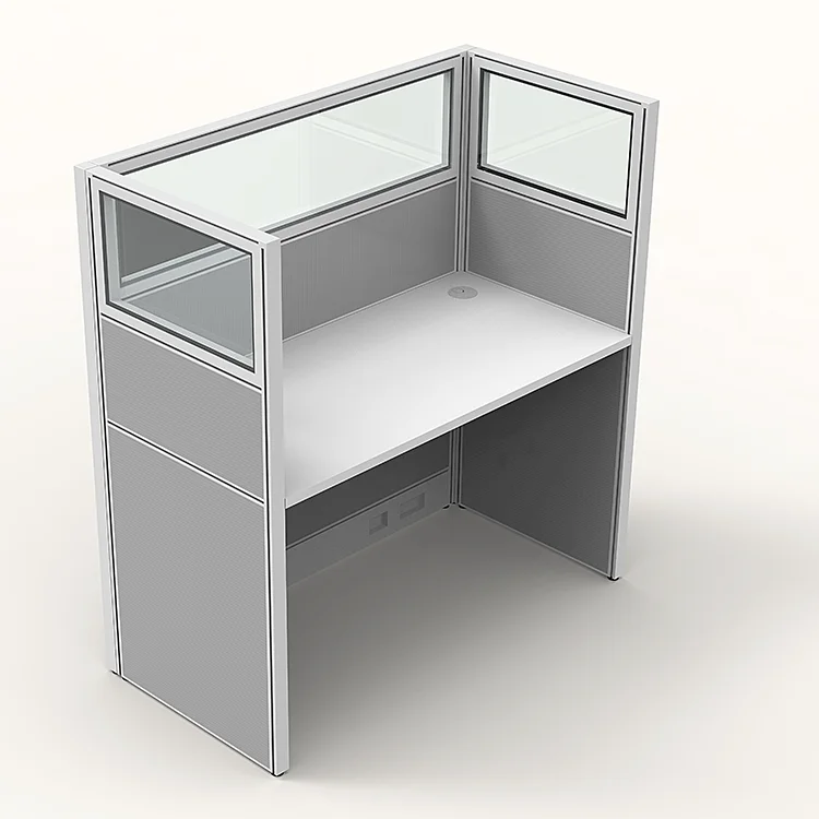 Low-priced wholesale aluminum partition office desk cubicle call center workstation for 1 2 4 6 8 people.