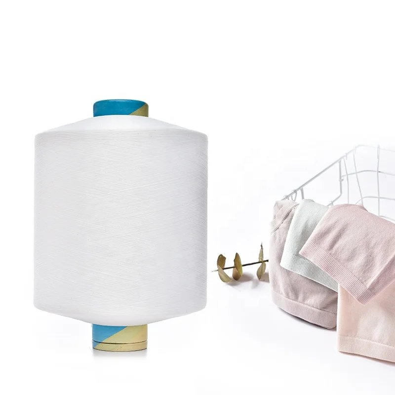 wholesale undyed polyester air covered lycra yarn sock yarn