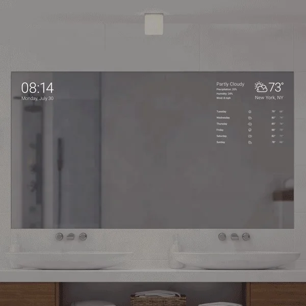 smart mirror touch screen bath+mirrors led