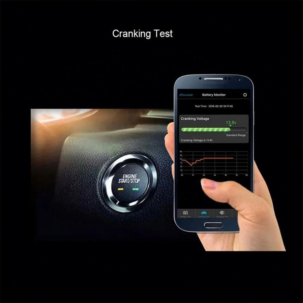 High Accurate Automotive Battery Tester Analyzer BA101 Battery Monitor 8V-16V Voltage Input