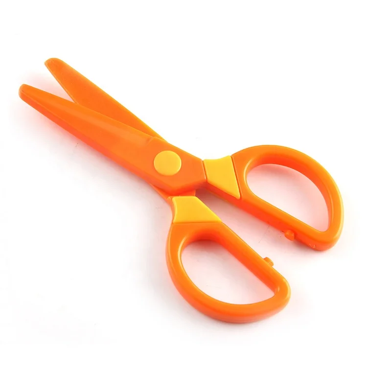 5 дюймов школьные канцелярские пластиковые ножницы для резки бумаги с крышкой Школьные Ножницы