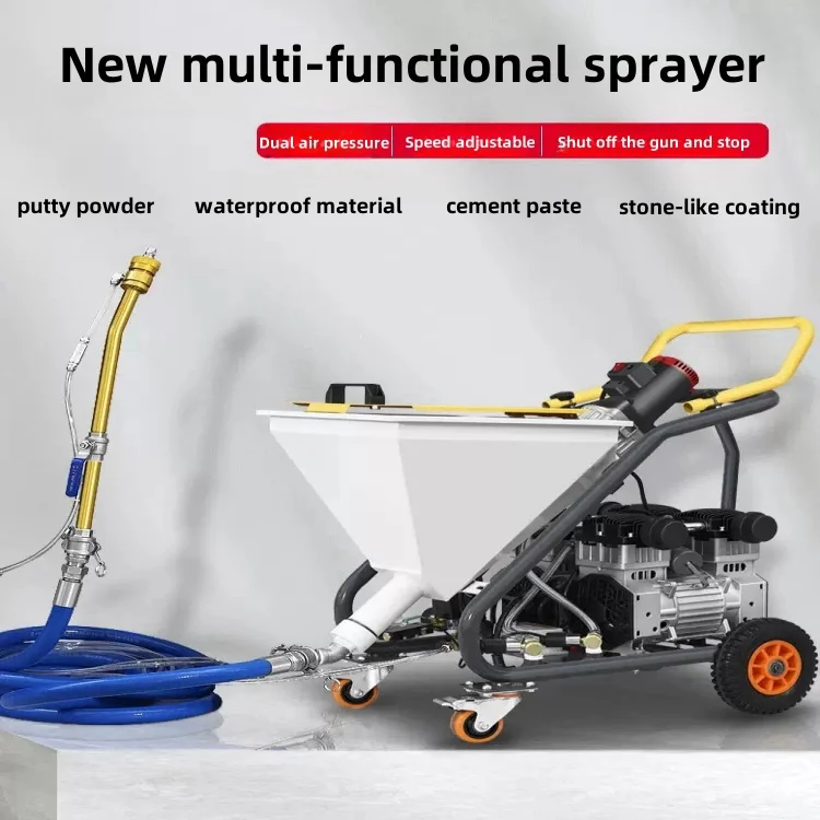 The Fine Quality Automatic Multifunctional Waterproof Cement Plaster Sprayer Mortar Grouting Machine