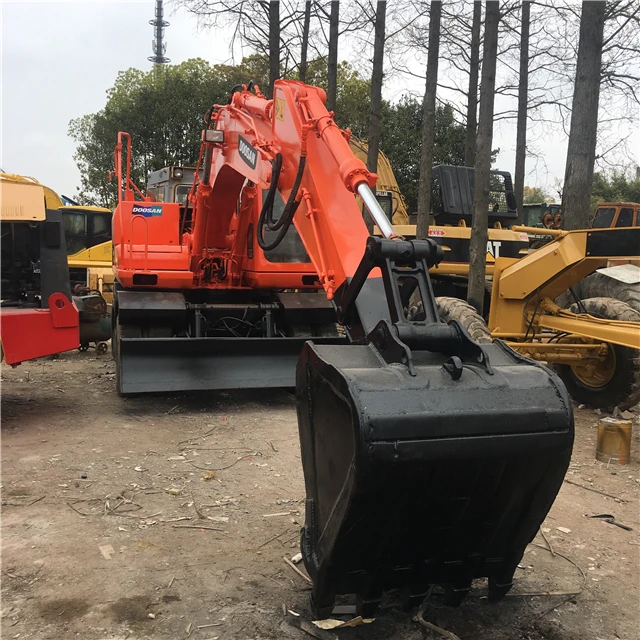 Хундай подержанный колесный экскаватор 150W-7 низкая цена распродажа