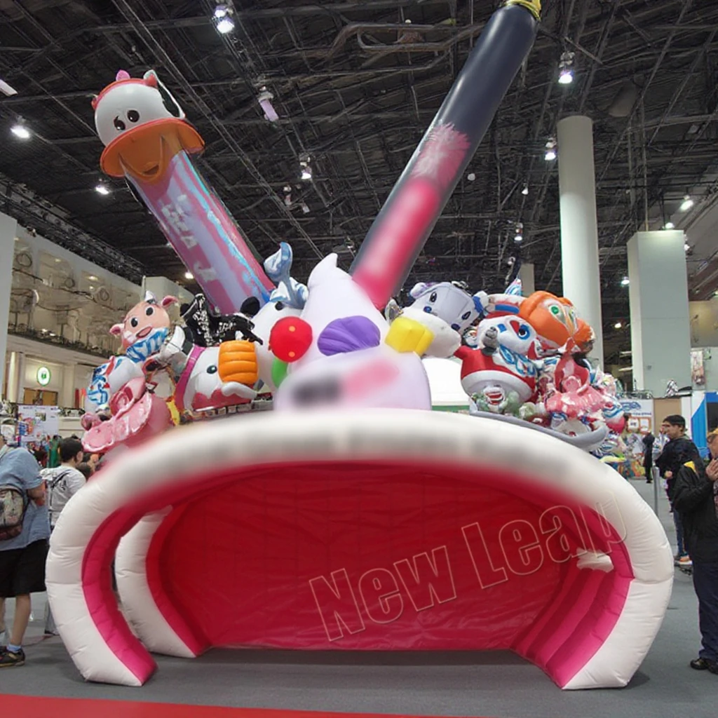 Yogurt Inflatable Ice Cream Kiosk Stand Booth Tent Structure Colorful outdoor decoration Booth 4MX2M