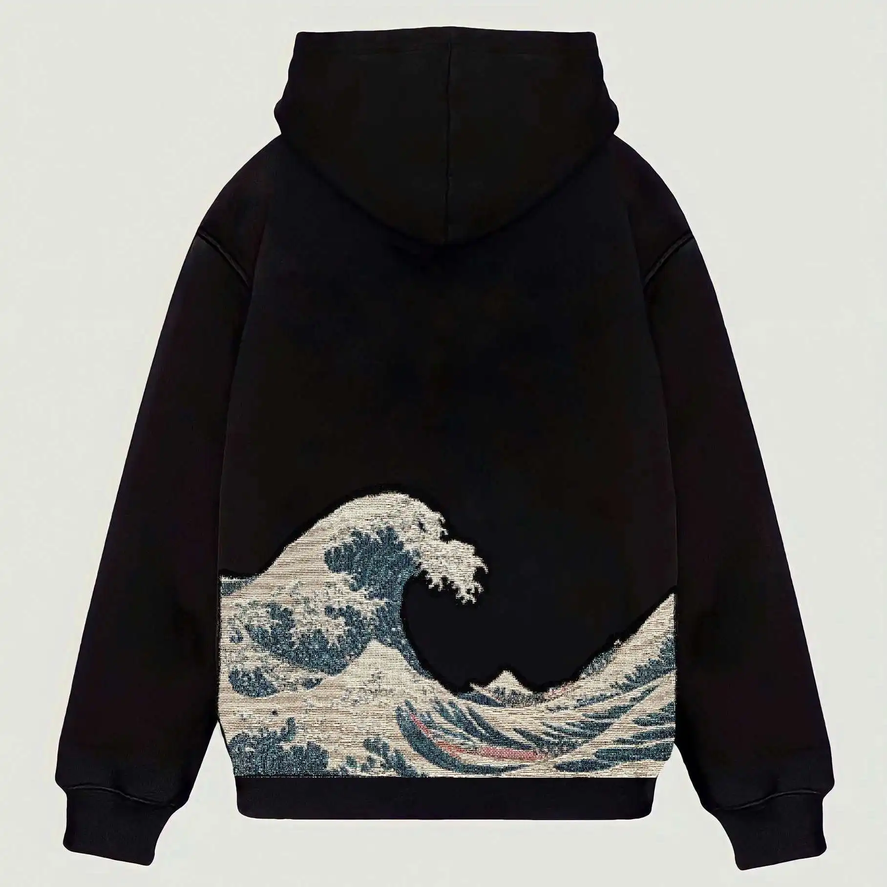 Custom OEM Manufacturer Men Vintage Plus Size Own Oversized For Unisex Pullover Long Sleeve Woven Anime Tapestry Hoodie