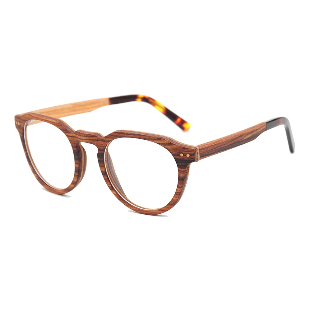 Designer fashion wooden optical frames handmade wood eyeglasses custom logo