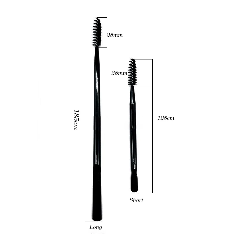 2024Durable Custom Logo Brow Applicator Body Wax Spatula 2 in 1 Eyebrow Brush Gel and Brows Pencil