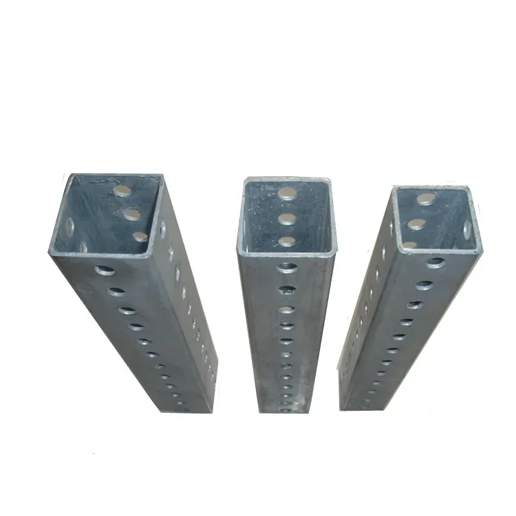 12 and 14 gauge steel perforated square steel sign post