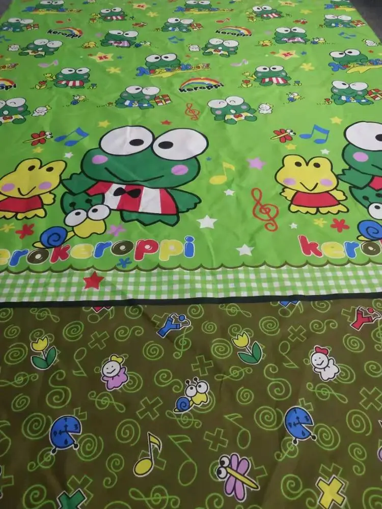 Индивидуальный Дизайн 3D мультфильм keroppi дисперсный пигмент Печатный 100 полиэстер простыня ткань низкая цена