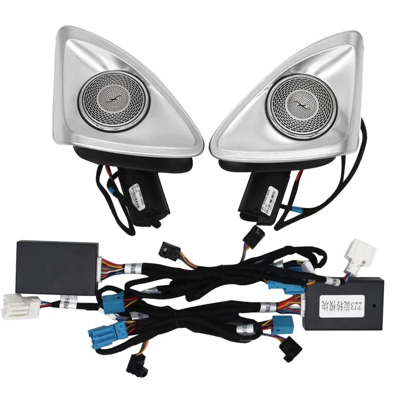 2021 Latest Launch 4D Car Rotating Tweeter Speaker With 64 Color Ambient Light For Mercedes S-class W223 Car Audio Speakers